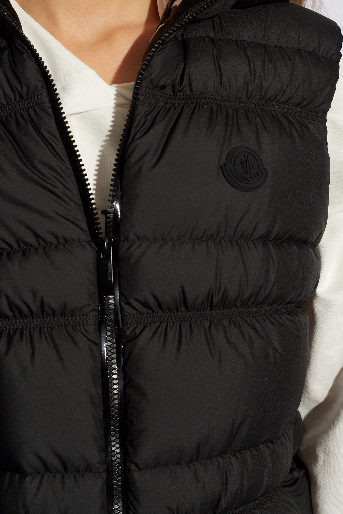 Black 'Weser' down vest Moncler - SchaferandweinerShops Grenada